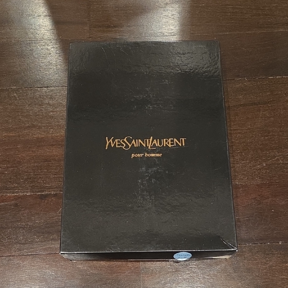 AUTHENTIC YSL YVES SAINT LAURENT BLACK TUXEDO SHIRT GIFT BOX